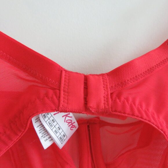 CURVY KATE Victory Balcony Bra in Flame Red Mesh - Size 36DD NWT - Picture 9 of 12